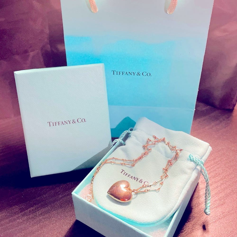 Tiffany & Co. Puffed Heart Pendant and Chain